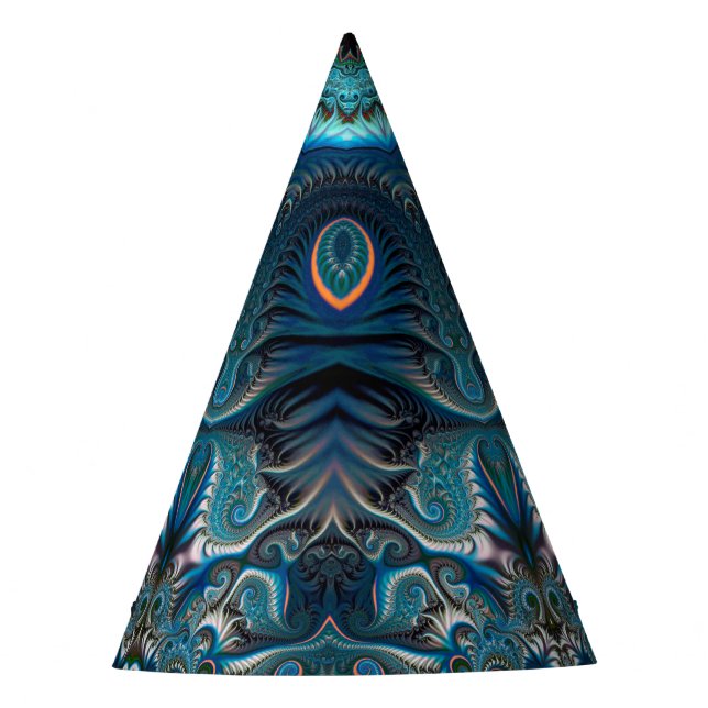 Mysterious Space Mandala All-Seeing Eye Wizard's  Party Hat (Front)