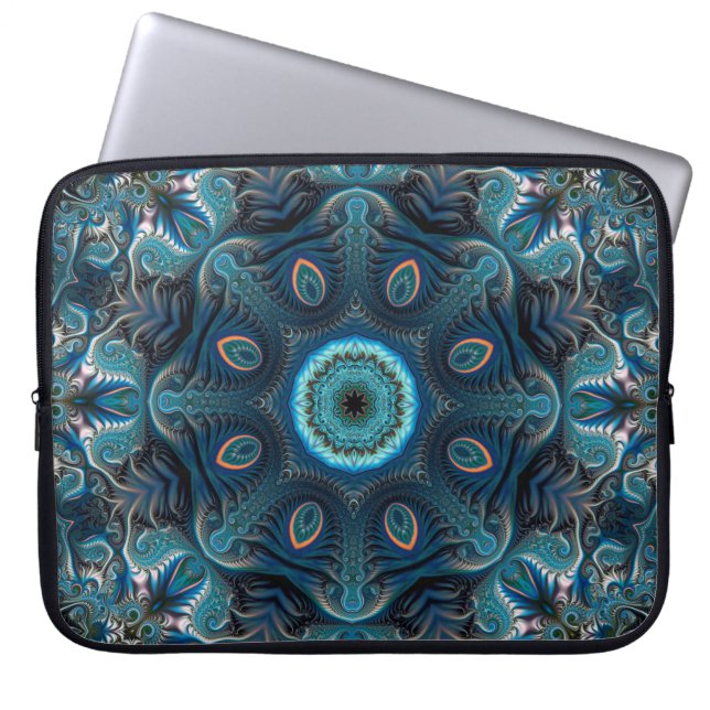 Mysterious space mandala laptop sleeve (Front)