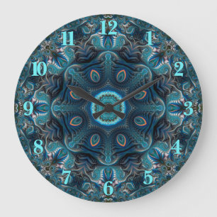 Mysterious Space Mandala Large Clock