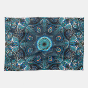 Mysterious space mandala tea towel