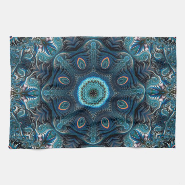 Mysterious space mandala tea towel (Horizontal)