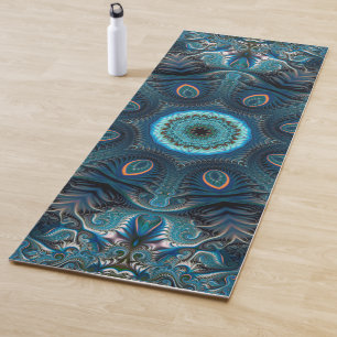 Mysterious space mandala yoga mat