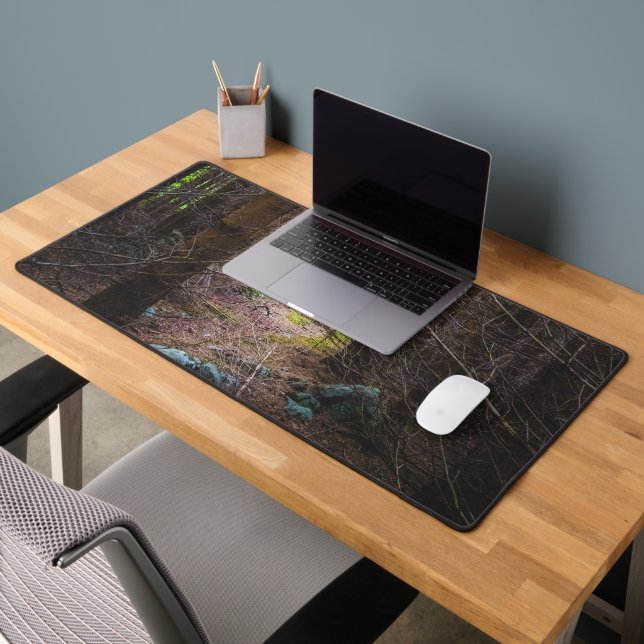 Mysterious spruce forest desk mat (Office 2)