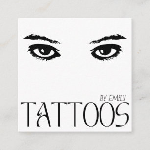 Mysterious Tattoo Salon Square Business Card