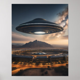 Mysterious UFO  Poster