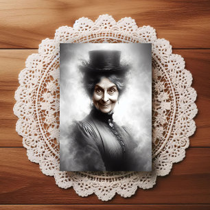Mysterious Victorian Woman Portrait Art Postcard