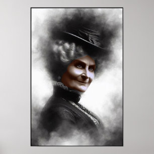 Mysterious Victorian Woman Portrait Art Poster