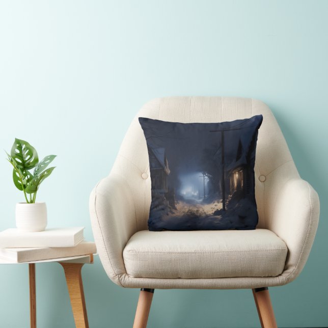 Mysterious Winter Village Cushion (Chair)