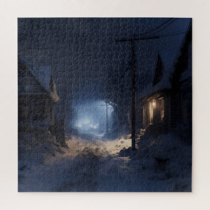 Mysterious Winter Village Jigsaw Puzzle