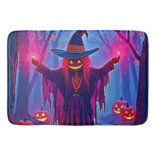Mysterious Witch in Enchanted Woods Design Bath Mat
