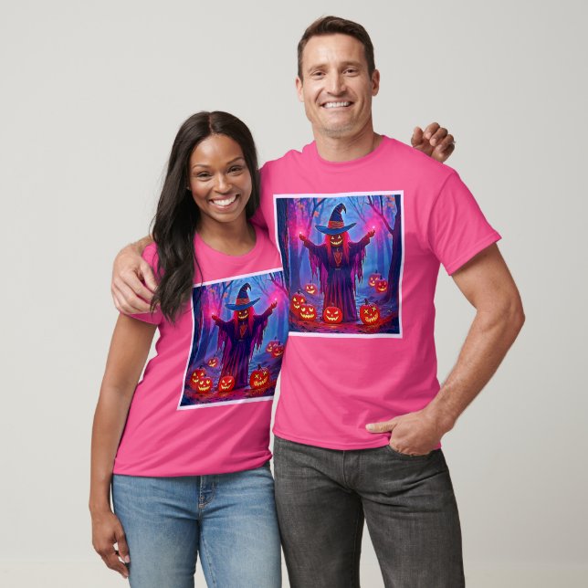 Mysterious Witch in Enchanted Woods Design T-Shirt (Unisex)