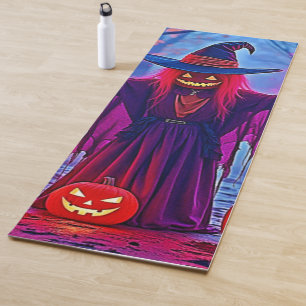 Mysterious Witch in Enchanted Woods Design Yoga Mat
