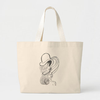 Mysterious Women of Elegance and Sophistication Large Tote Bag