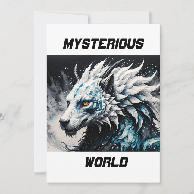 Mysterious World dragon animated design Invitation (Front)