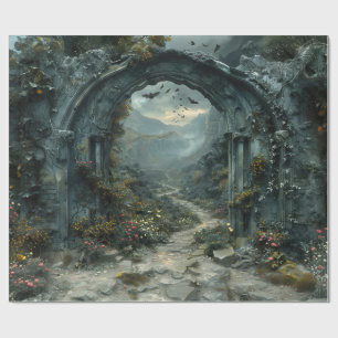 Mystery Arch Vampirecore Halloween Gothic Wrapping Paper