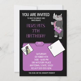 Mystery birthday invitation