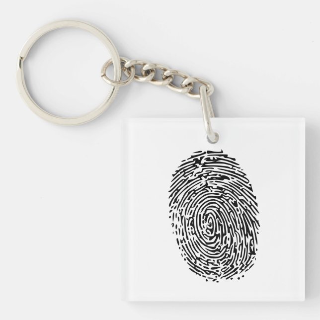 Mystery Black Fingerprint Key Ring (Front)
