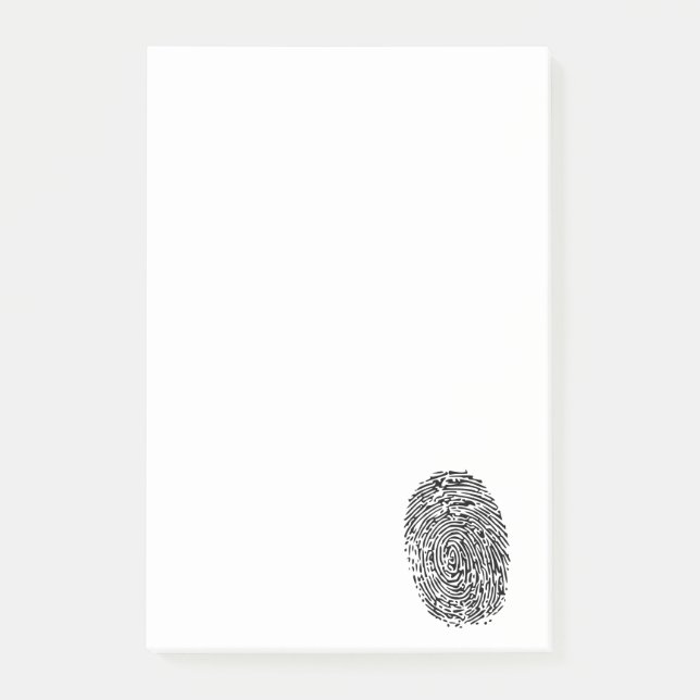 Mystery Black Fingerprint Post-it Notes (Front)
