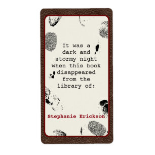 Mystery Book Label Design
