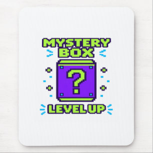 Mystery Box Level Up Retro 8 Bit Pixel Gamer T Shi Mouse Pad