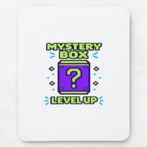 Mystery Box Level Up Retro 8 Bit Pixel Gamer T Shi Mouse Pad