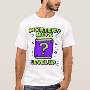 Mystery Box Level Up Retro 8 Bit Pixel Gamer T Shi T-Shirt