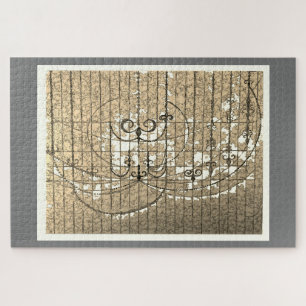 Mystery Chandelier ballroom sepia illustration  Jigsaw Puzzle