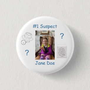 Mystery Crime Solving Evidence Board 3 Cm Round Badge