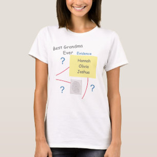 Mystery Crime Solving Evidence Board Best Grandma T-Shirt