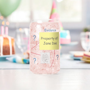 Mystery Crime Solving Evidence Board Can Glass
