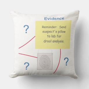 Mystery Crime Solving Evidence Board Cushion