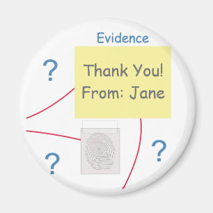 Mystery Crime Solving Evidence Board Magnet