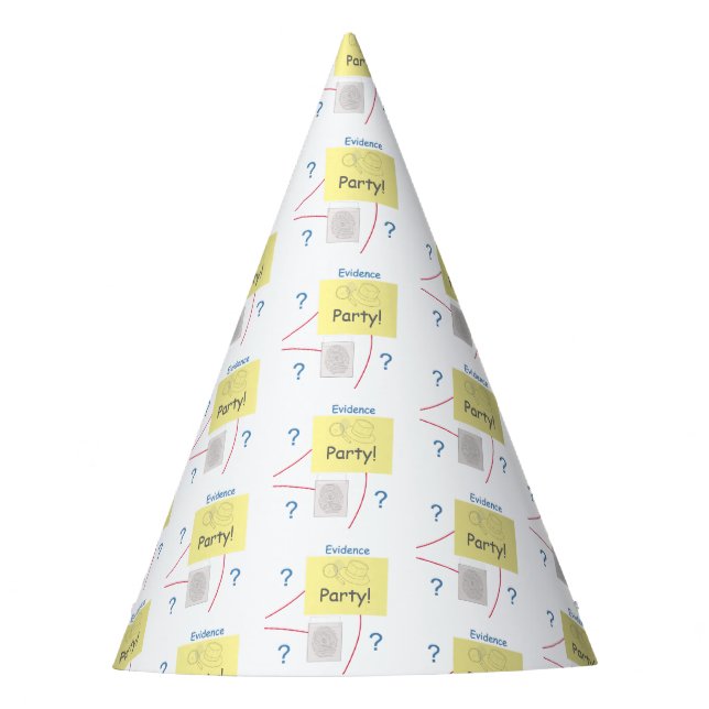 Mystery Crime Solving Evidence Board Party Hat (Front)