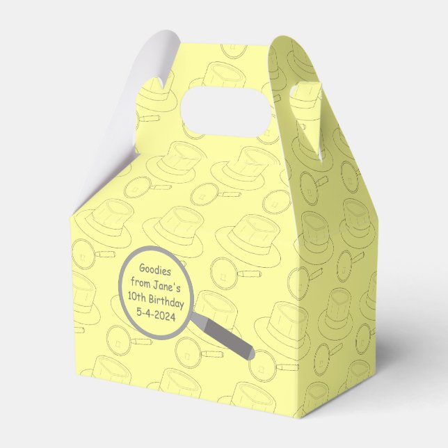 Mystery Crime Solving Evidence Board Popcorn  Favour Box (Front Side)