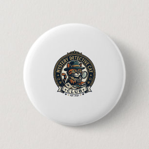 Mystery Detective Cat Cat Graphic Tee Art - Myster 6 Cm Round Badge