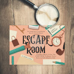 Mystery Escape Room Party Invitation<br><div class="desc">Illustrated mystery themed escape room invitation; edit text for a birthday,  team building event or whatever suits your needs. Suitable for adults and children. Original illustration by Becky Nimoy.</div>