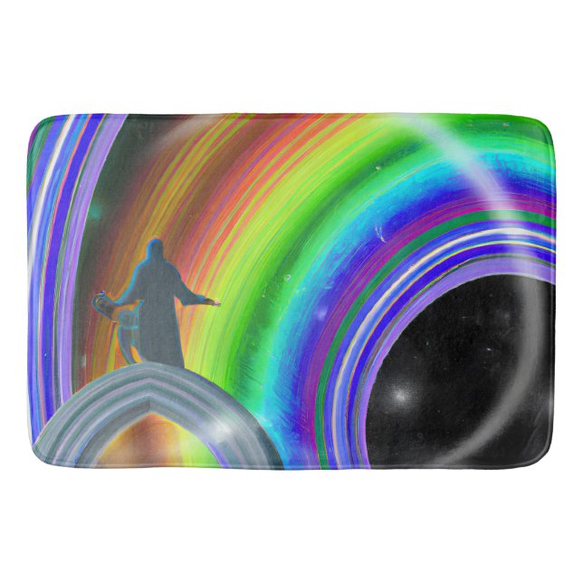 Mystery Figure at the Inter-Dimensional Stargate Bath Mat (Front)