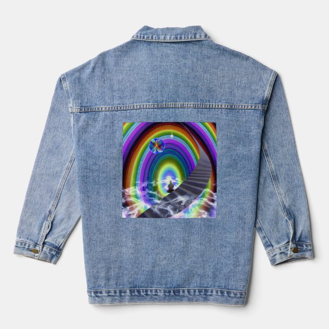Mystery Figure at the Inter-Dimensional Stargate Denim Jacket (Back)