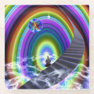 Mystery Figure at the Inter-Dimensional Stargate Glass Coaster