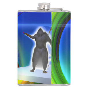 Mystery Figure at the Inter-Dimensional Stargate Hip Flask