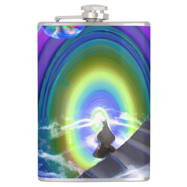 Mystery Figure at the Inter-Dimensional Stargate Hip Flask (Front)
