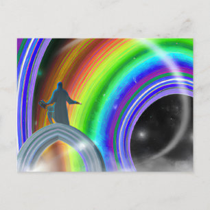 Mystery Figure at the Inter-Dimensional Stargate Postcard