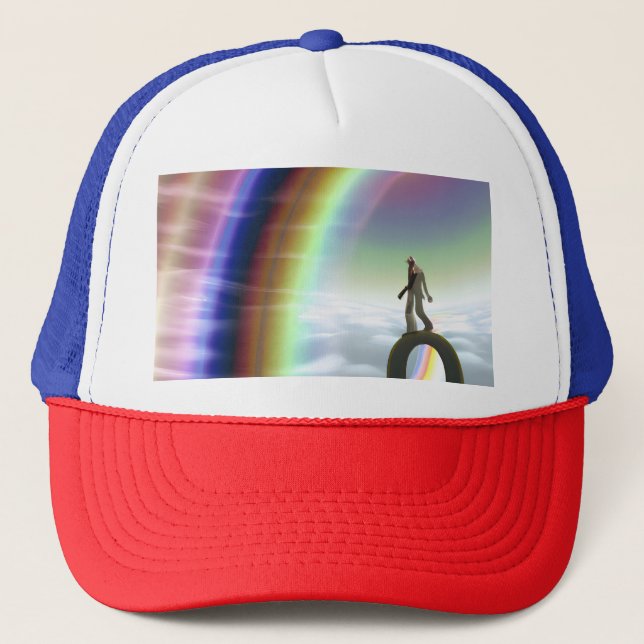 Mystery Figure at the Inter-Dimensional Stargate Trucker Hat (Front)