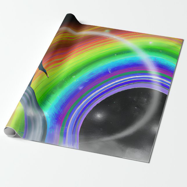 Mystery Figure at the Inter-Dimensional Stargate Wrapping Paper (Unrolled)