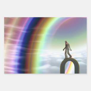 Mystery Figure at the Inter-Dimensional Stargate Wrapping Paper Sheet