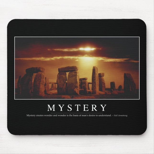 Mystery: Inspirational Quote Mouse Pad (Front)