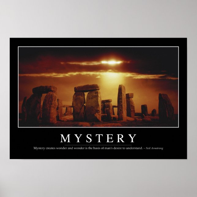 Mystery: Inspirational Quote Poster (Front)
