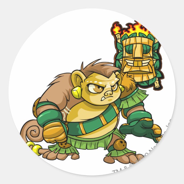 Mystery Island Team Captain 1 Classic Round Sticker (Front)