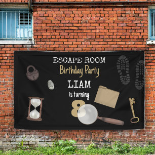 Mystery Kids Secret Agent Spy Detective Birthday Banner