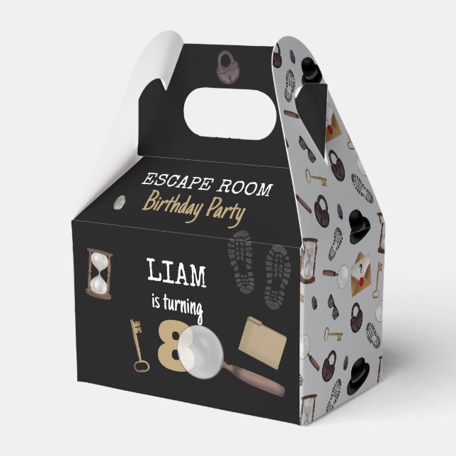 Mystery Kids Secret Agent Spy Detective Birthday Favour Box (Front Side)